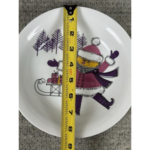 Vintage THOMAS Germany Purple Christmas Dish/Plate- Lot Of 2- Approx 8.5” - Picture 7 of 8